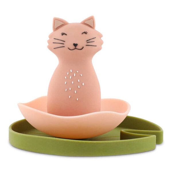 Badespielzeug schwimmende Blume Mrs. Cat für Kinder, niedliches schwimmendes Wasserspielzeug für die Badewanne Stofftiger Trixie