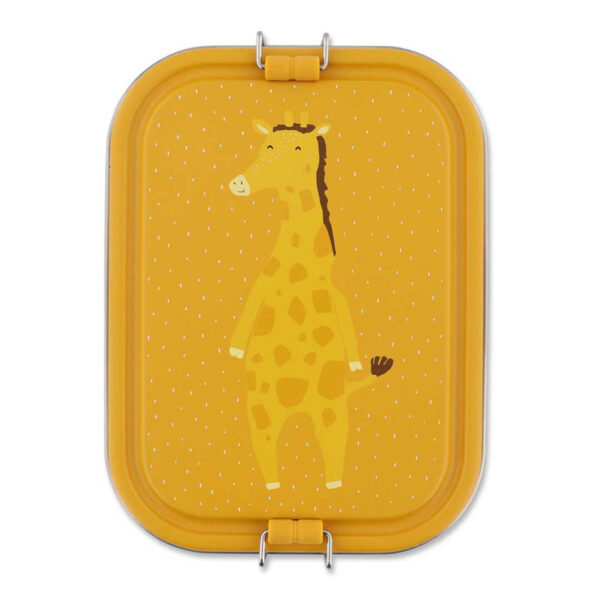 Große Brotdose Mr. Giraffe von Trixie, praktische Lunchbox für Kinder mit Giraffe-Motiv für Kindergarten und Schule Stofftiger