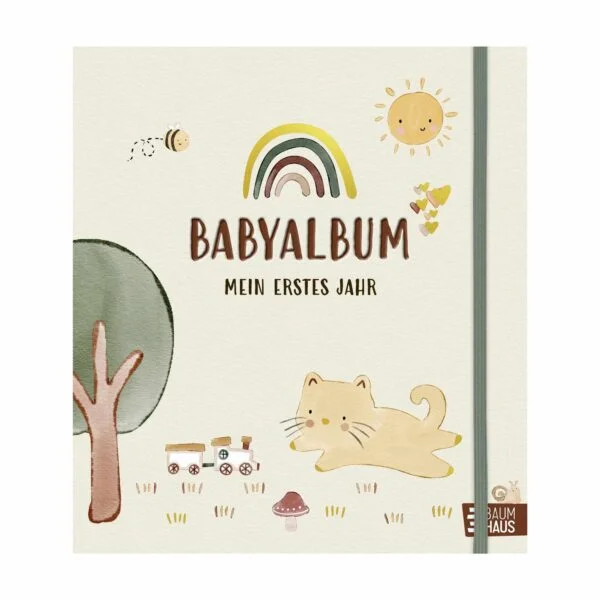 Babyalbum „Mein erstes Jahr" vom Baumhaus Verlag – Erinnerungsalbum für das erste Lebensjahr des Babys.