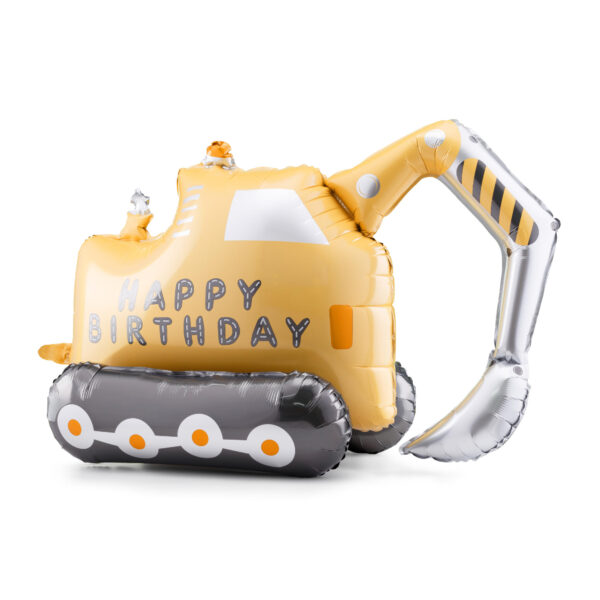 Bunter Folienballon mit Schriftzug von PartyDeco als dekorative Partydekoration für verschiedene Anlässe, Stofftiger, Happy Birthday, Geburtstagsfeier