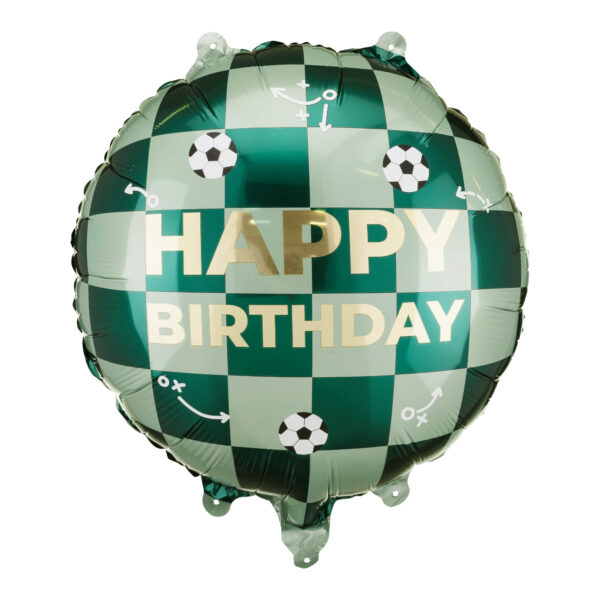 Bunter Folienballon mit Schriftzug von PartyDeco als dekorative Partydekoration für verschiedene Anlässe, Stofftiger, Happy Birthday, Geburtstagsfeier