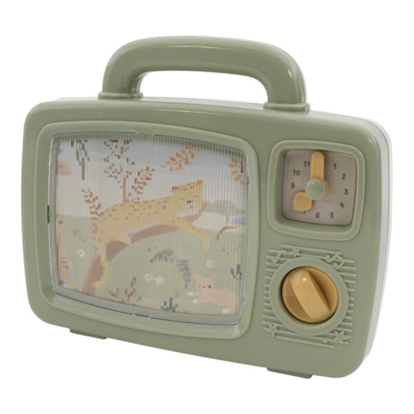 Little Dutch Musical TV Safari, Stofftiger, Musik und Bild-Fernseher für Kinder Stofftiger