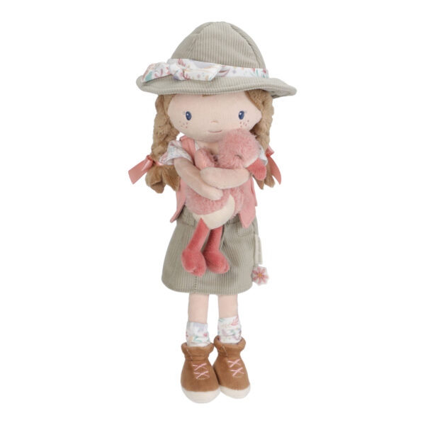 Kuschelpuppe Ranger Rosa von Little Dutch, weiche personalisierbare Stoffpuppe für Kinder, Geschenk für Kinder, Stofftiger