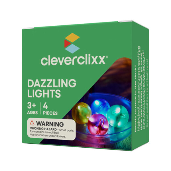Cleverclixx Leuchtkugeln für Magnet-Kugelbahn, 4 Stück in der Originalverpackung