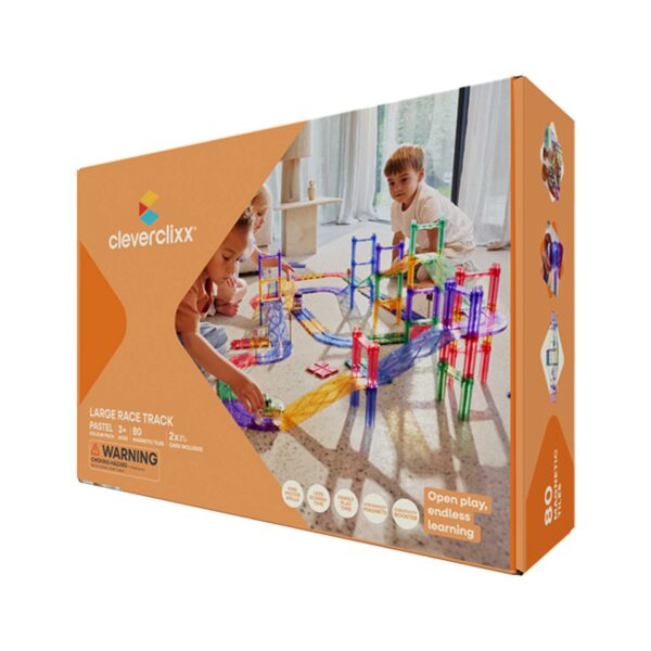 Cleverclixx Magnet-Autobahn Pastell, 80 Teile in der Originalverpackung