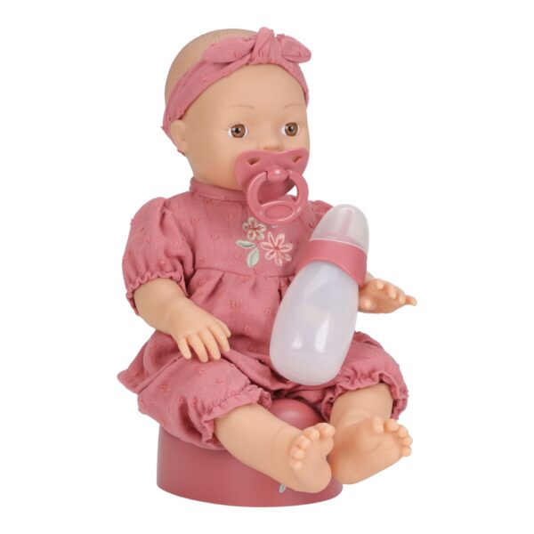 Little Dutch Trink und Pippi Puppe Livia mit Fläschchen und Töpfchen, in Puppenkleidung