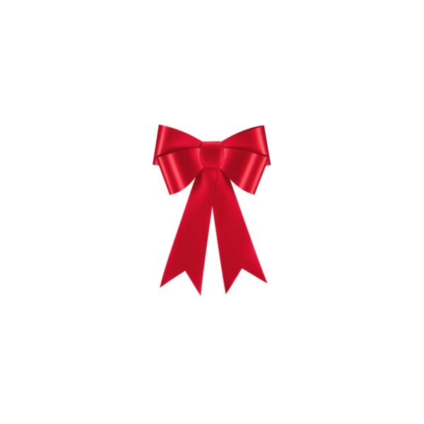 Rote Papierschleife zum Selbstbauen von PartyDeco als weihnachtliche Deko für Tür und Wand, Stofftiger