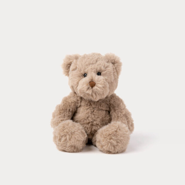 Teddykompaniet Kuscheltier Teddybär Sture in Beige, sitzend von vorne mit weichem Lockenfell