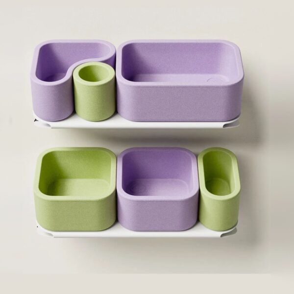 poptop Kinderzimmer Wandregal 55cm 2er-Set in Weiß an der Wand montiert