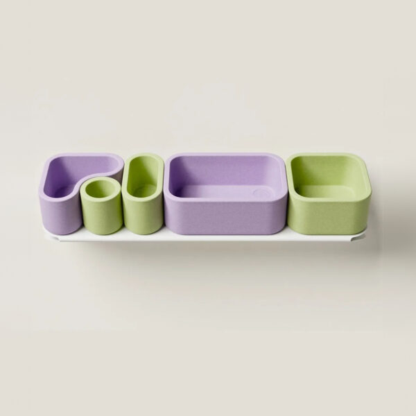 poptop Kinderzimmer Wandregal 88cm in Weiß mit Aufbewahrungscontainer